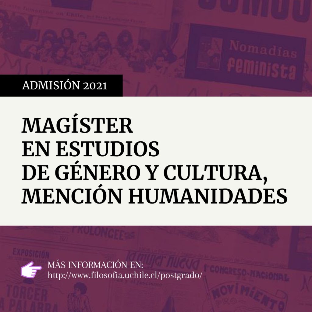 Magister en Estudios de Género y Cultura, mención Humanidades